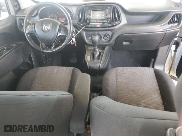 2017 Ram ProMaster City Cargo Tradesman with VIN ZFBERFAB5H6G61892, listed as a Copart auction lot 56341835 with 201,231 mi miles and Salvage title. Bid and sale history available at DreamBid. Image 8.