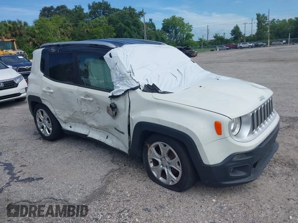 2017 Jeep Renegade Limited with VIN ZACCJADB4HPG08511, listed as a IAAI auction lot 40992295 with 91,229 mi miles and . Bid and sale history available at DreamBid. Image 1.
