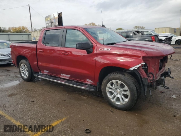 2021 Chevrolet Silverado 1500 RST with VIN 3GCUYEED7MG381544, listed as a Copart auction lot 77349354 with 44,452 mi miles and Salvage Title. Bid and sale history available at carsss.com. Image 4.