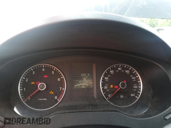 2012 Volkswagen Jetta SE with VIN 3VWDP7AJ2CM306614, listed as a Copart auction lot 58699615 with 164,234 mi miles and Salvage title. Bid and sale history available at DreamBid. Image 9.