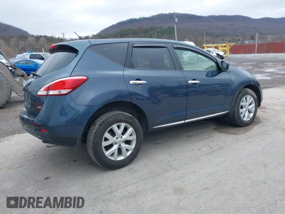 2013 Nissan Murano SV with VIN JN8AZ1MW2DW318272, listed as a IAAI auction lot 41813800 with 90,744 mi miles. Bid and sale history available at carsss.com. Image 4.