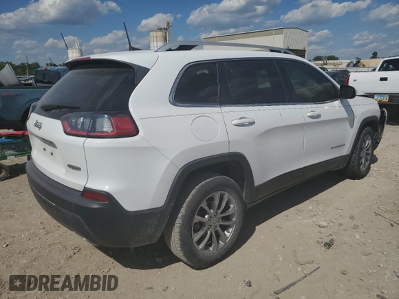 2019 Jeep Cherokee Latitude Plus with VIN 1C4PJLLN5KD196209, listed as a Copart auction lot 56747685 with Not provided miles and Salvage title. Bid and sale history available at DreamBid. Image 3.