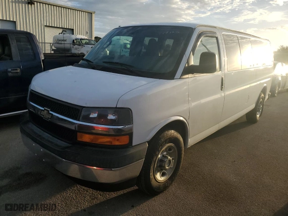 2017 Chevrolet Express Passenger LT with VIN 1GAZGPFG8H1255767, listed as a Copart auction lot 74813274 with 0 mi miles and Non Repairable. Bid and sale history available at carsss.com. Image 1.