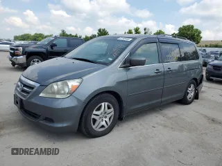 2007 Honda Odyssey EX with VIN 5FNRL38417B452963, listed as a Copart auction lot 61182455 with 231,220 mi miles and Salvage title. Bid and sale history available at DreamBid. Image 1.