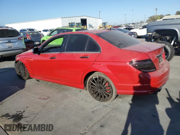 2008 Mercedes-Benz C 63 AMG with VIN WDDGF77X88F148954, listed as a Copart auction lot 72758734 with 59,562 mi miles and Salvage title. Bid and sale history available at DreamBid. Image 2.
