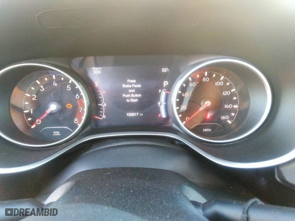 2018 Jeep Compass Latitude with VIN 3C4NJCBB4JT263261, listed as a IAAI auction lot 41862332 with 102,617 mi miles. Bid and sale history available at carsss.com. Image 7.