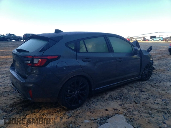 2024 Subaru Impreza RS with VIN JF1GUHJC5R8861687, listed as a Copart auction lot 74443514 with 0 mi miles and Salvage Title. Bid and sale history available at carsss.com. Image 3.