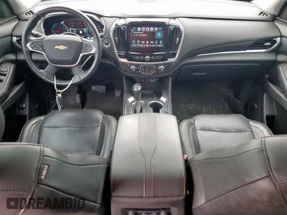 2019 Chevrolet Traverse Premier with VIN 1GNERKKW4KJ298050, listed as a Copart auction lot 57559355 with 54,521 mi miles and Salvage title. Bid and sale history available at DreamBid. Image 8.