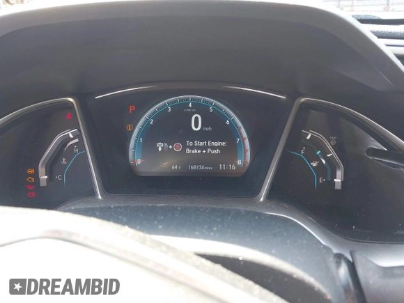 2016 Honda Civic Sedan EX-L with VIN 19XFC1F73GE201419, listed as a IAAI auction lot 42027720 with 168,134 mi miles. Bid and sale history available at carsss.com. Image 7.