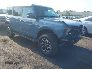 2024 Ford Bronco Outer Banks with VIN 1FMDE8BH3RLB41205, listed as a IAAI auction lot 42558633 with 1,457 mi miles and . Bid and sale history available at DreamBid. Image 1.