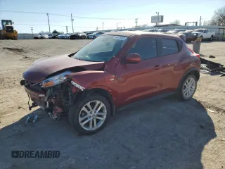 2012 Nissan Juke S with VIN JN8AF5MRXCT118136, listed as a Copart auction lot 46678955 with 0 mi miles and Salvage Title. Bid and sale history available at carsss.com. Image 1.
