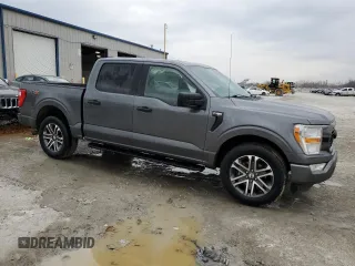 2021 Ford F-150 XL with VIN 1FTEW1CP1MFA48094, listed as a Copart auction lot 47822195 with 56,506 mi miles and Salvage Title. Bid and sale history available at carsss.com. Image 4.