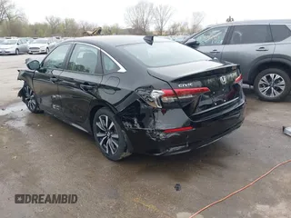 2024 Honda Civic Sedan EX with VIN 2HGFE1F71RH338636, listed as a IAAI auction lot 41905247 with 1,152 mi miles. Bid and sale history available at carsss.com. Image 3.