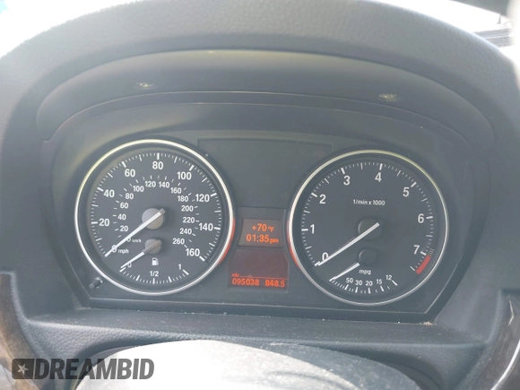 2008 BMW 3 Series 328i with VIN WBAVA37558NL48006, listed as a IAAI auction lot 41255475 with 95,038 mi miles. Bid and sale history available at carsss.com. Image 7.