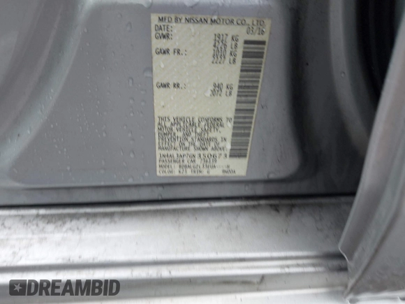 2016 Nissan Altima S with VIN 1N4AL3AP7GN350673, listed as a IAAI auction lot 41967958 with 132,352 mi miles and . Bid and sale history available at carsss.com. Image 9.