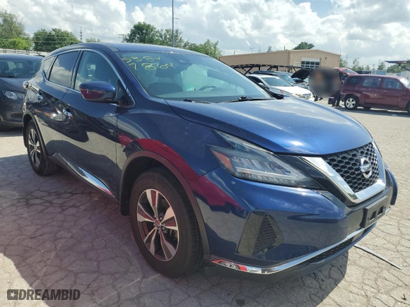2020 Nissan Murano S with VIN 5N1AZ2AJ0LN122633, listed as a Copart auction lot 53847864 with 62,707 mi miles and Salvage Title. Bid and sale history available at carsss.com. Image 4.