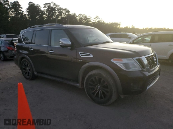 2017 Nissan Armada SV with VIN JN8AY2ND1H9005028, listed as a Copart auction lot 81962194 with 86,682 mi miles and Salvage Title. Bid and sale history available at carsss.com. Image 4.