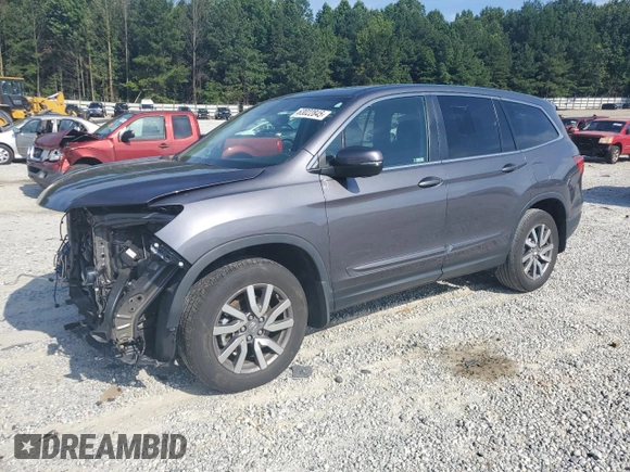 2019 Honda Pilot EX-L with VIN 5FNYF5H50KB034846, listed as a Copart auction lot 63022845 with 56,241 mi miles and Salvage title. Bid and sale history available at DreamBid. Image 1.