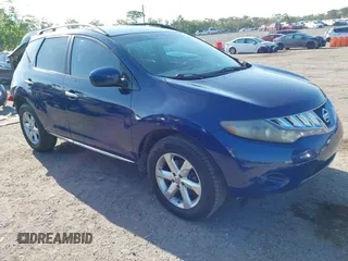 2009 Nissan Murano S with VIN JN8AZ18U09W024899, listed as a IAAI auction lot 41933798 with 135,078 mi miles. Bid and sale history available at carsss.com. Image 1.