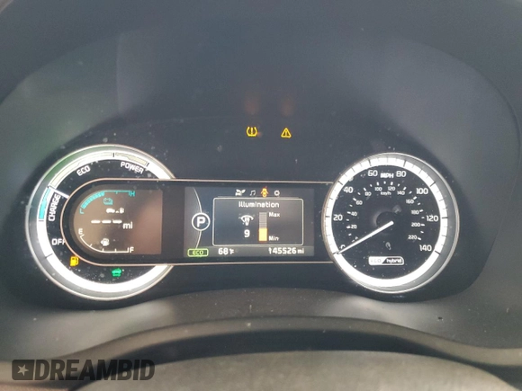 2017 Kia Niro LX with VIN KNDCB3LC7H5060502, listed as a Copart auction lot 52125975 with 145,526 mi miles and Clean Title. Bid and sale history available at carsss.com. Image 9.