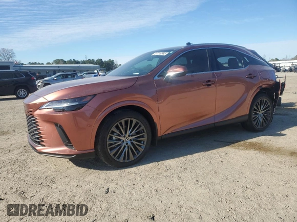 2023 Lexus RX with VIN 2T2BBMCA8PC022306, listed as a Copart auction lot 87718585 with 12,133 mi miles and Salvage Title. Bid and sale history available at carsss.com. Image 1.
