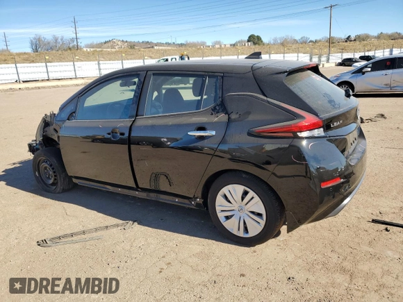 2025 Nissan LEAF S with VIN 1N4AZ1BV1SC557757, listed as a Copart auction lot 80913174 with 3,270 mi miles and Salvage Title. Bid and sale history available at carsss.com. Image 2.