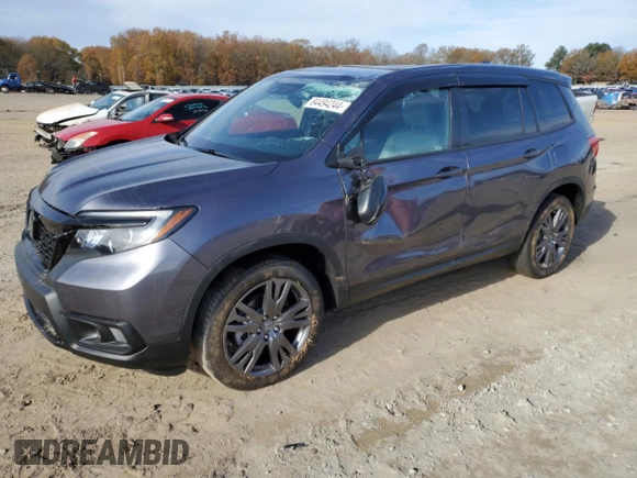 2021 Honda Passport EX-L with VIN 5FNYF7H54MB011715, listed as a Copart auction lot 84494244 with 33,264 mi miles and Salvage Title. Bid and sale history available at carsss.com. Image 1.