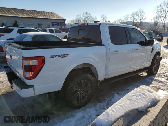 2022 Ford F-150 XL with VIN 1FTEW1EP1NFA04997, listed as a Copart auction lot 87405194 with 66,850 mi miles and Salvage Title. Bid and sale history available at carsss.com. Image 3.