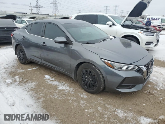 2021 Nissan Sentra S with VIN 3N1AB8BV5MY268336, listed as a Copart auction lot 41856315 with 56,640 mi miles and Salvage Title. Bid and sale history available at DreamBid. Image 4.