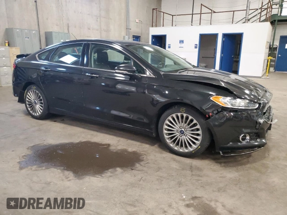 2013 Ford Fusion Titanium with VIN 3FA6P0K98DR281509, listed as a Copart auction lot 59550015 with 151,097 mi miles and Salvage title. Bid and sale history available at DreamBid. Image 4.