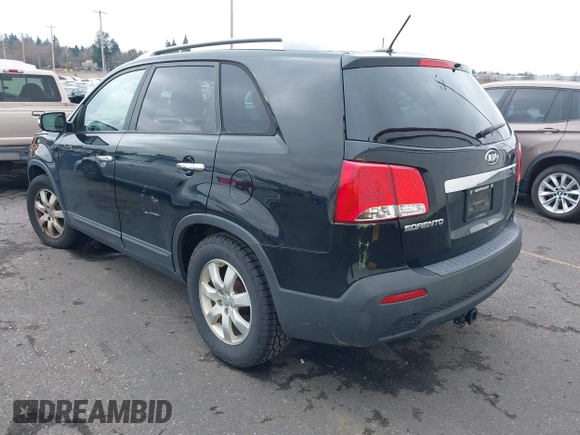 2012 Kia Sorento LX with VIN 5XYKT3A62CG281690, listed as a IAAI auction lot 41766386 with 108,464 mi miles. Bid and sale history available at carsss.com. Image 3.