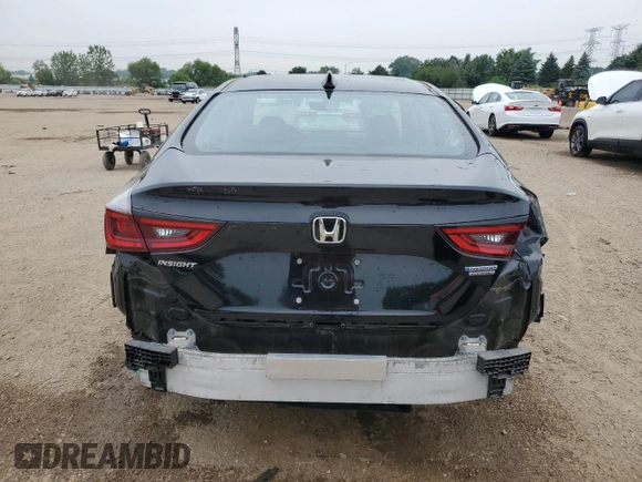2022 Honda Insight Touring with VIN 19XZE4F94NE011720, listed as a Copart auction lot 60856475 with 19,512 mi miles and Salvage title. Bid and sale history available at DreamBid. Image 6.