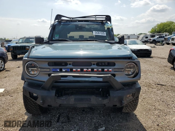 2021 Ford Bronco with VIN 1FMDE5BH2MLA83983, listed as a Copart auction lot 54361535 with 68,909 mi miles and Salvage Title. Bid and sale history available at DreamBid. Image 5.
