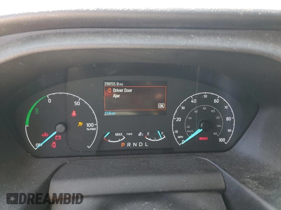 2022 Ford Transit with VIN 1FTBW1YK4NKA50642, listed as a Copart auction lot 57509564 with 28,655 mi miles and Salvage Title. Bid and sale history available at DreamBid. Image 9.
