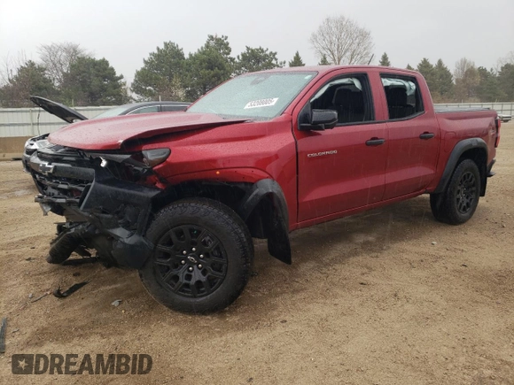 2023 Chevrolet Colorado 4WD Trail Boss z VIN 1GCPTEEK7P1252328, wystawiony jako Copart lot #53208005 z przebiegiem Nie podano mil oraz Szkoda całkowita • Salvage title. Historia ofert i sprzedaży dostępna na DreamBid. Obrazek 1.