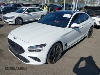 2023 Genesis G70 2.0T with VIN KMTG34TAXPU112861, listed as a IAAI auction lot 41320749 with 33,824 mi miles. Bid and sale history available at carsss.com. Image 17.