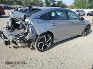 2019 Honda Accord Sport with VIN 1HGCV1F34KA007067, listed as a Copart auction lot 53864485 with 158,644 mi miles and Salvage Title. Bid and sale history available at DreamBid. Image 3.