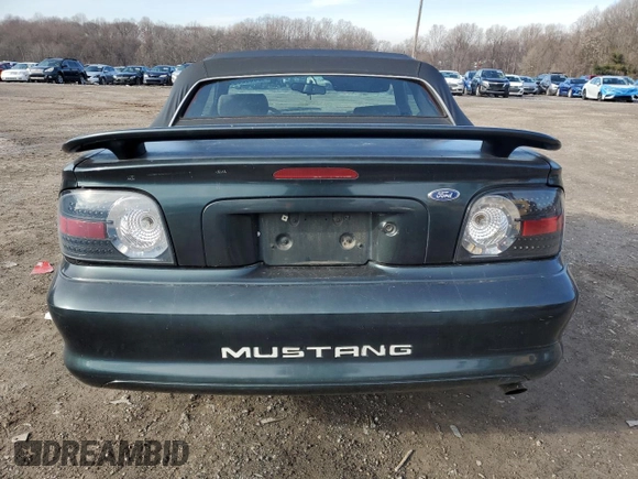 1998 Ford Mustang with VIN 1FAFP4442WF231861, listed as a Copart auction lot 43805205 with 193,569 mi miles and Salvage Title. Bid and sale history available at carsss.com. Image 6.