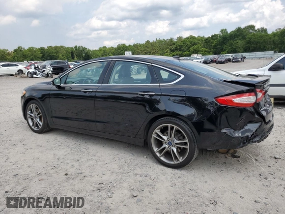 2016 Ford Fusion Titanium with VIN 3FA6P0D91GR108240, listed as a Copart auction lot 57614835 with 143,316 mi miles and Salvage title. Bid and sale history available at DreamBid. Image 2.