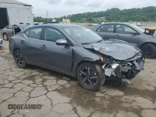 2024 Nissan Sentra SV z VIN 3N1AB8CV7RY221315, wystawiony jako Copart lot #58791495 z przebiegiem 29 419 mil mil oraz Szkoda całkowita • Salvage title. Historia ofert i sprzedaży dostępna na DreamBid. Obrazek 4.