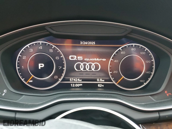 2018 Audi Q5 Premium with VIN WA1ANAFY1J2203987, listed as a Copart auction lot 50774035 with 57,424 mi miles and Salvage Title. Bid and sale history available at carsss.com. Image 9.