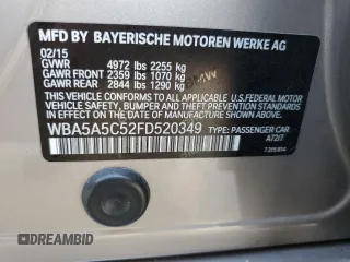 2015 BMW 5 Series 528i z VIN WBA5A5C52FD520349, wystawiony jako Copart lot #45208355 z przebiegiem 99 199 mil mil oraz Szkoda całkowita • Salvage title. Historia ofert i sprzedaży dostępna na DreamBid. Obrazek 13.