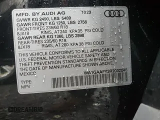 2024 Audi Q5 S line Premium with VIN WA1GAAFY3R2032645, listed as a Copart auction lot 60298405 with Not provided miles and Salvage title. Bid and sale history available at DreamBid. Image 13.