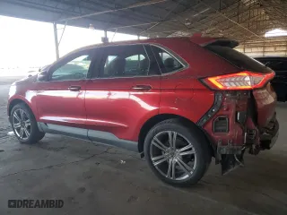 2017 Ford Edge Titanium with VIN 2FMPK3K86HBB43750, listed as a Copart auction lot 45764185 with 122,436 mi miles and Salvage Title. Bid and sale history available at carsss.com. Image 2.