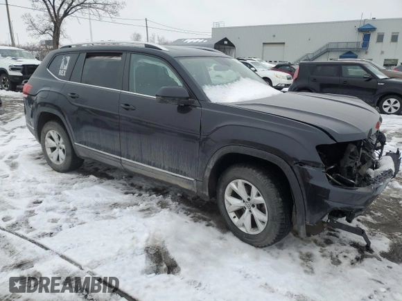 2019 Volkswagen Atlas SEL with VIN 1V2MR2CA2KC606617, listed as a Copart auction lot 47283925 with 128,710 mi miles and Salvage title. Bid and sale history available at DreamBid. Image 4.
