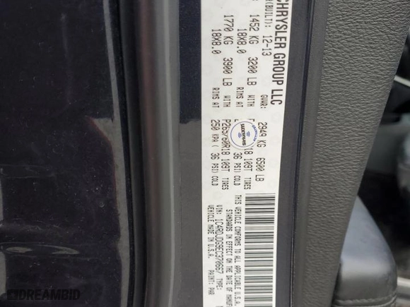 2014 Dodge Durango Limited with VIN 1C4RDJDG9EC370667, listed as a Copart auction lot 42769935 with 175,409 mi miles and Salvage Title. Bid and sale history available at carsss.com. Image 13.