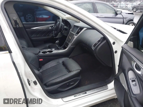 2017 Infiniti Q50 2.0t with VIN JN1CV7AP0HM641062, listed as a IAAI auction lot 41380194 with 114,813 mi miles and . Bid and sale history available at DreamBid. Image 5.