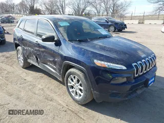 2014 Jeep Cherokee Sport with VIN 1C4PJMAB4EW214206, listed as a IAAI auction lot 41888256 with 139,077 mi miles. Bid and sale history available at carsss.com. Image 1.
