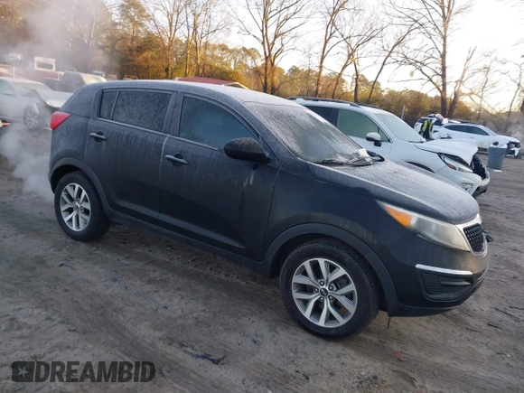 2016 Kia Sportage LX with VIN KNDPB3AC1G7807583, listed as a IAAI auction lot 41761546 with 80,648 mi miles. Bid and sale history available at carsss.com. Image 1.