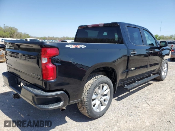 2021 Chevrolet Silverado 1500 Custom with VIN 1GCPYBEK1MZ218107, listed as a Copart auction lot 51285875 with 92,619 mi miles and Salvage Title. Bid and sale history available at DreamBid. Image 3.
